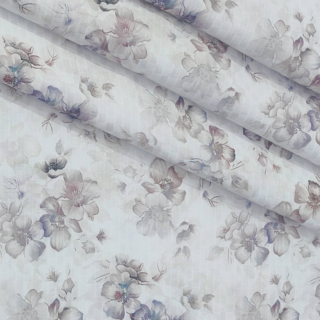 Shirt Fabric Mantire Poly Cotton Digital Print With Dobby Colour Multicolour